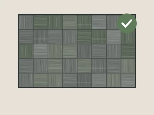Finished carpet tile floor
