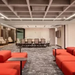 Corporate interior with commercial flooring
